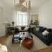 Screen Cannage Suspension Rattan Petal Pendant Lamp - Simprolos