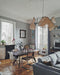 Screen Cannage Suspension Rattan Petal Pendant Lamp - Simprolos