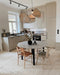 Screen Cannage Suspension Rattan Petal Pendant Lamp - Simprolos