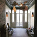 Screen Cannage Suspension Rattan Petal Pendant Lamp - Simprolos