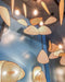 Screen Cannage Suspension Rattan Petal Pendant Lamp - Simprolos