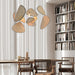 Screen Cannage Suspension Rattan Petal Pendant Lamp - Simprolos