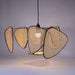 Screen Cannage Suspension Rattan Petal Pendant Lamp - Simprolos