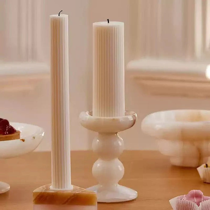 Sculpted Jade Candle Holder - Simprolos