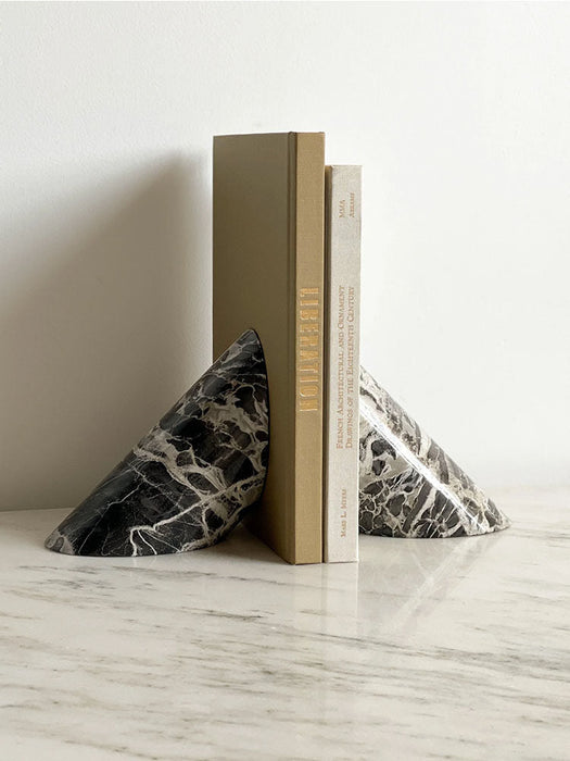 Sculpted Marble Bookends - Simprolos