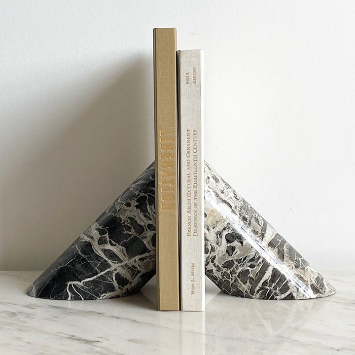 Sculpted Marble Bookends - Simprolos