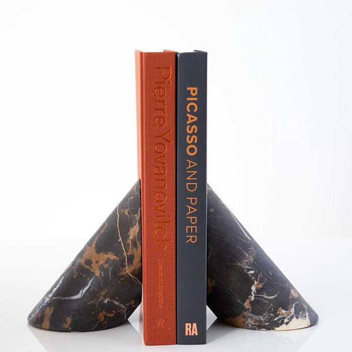 Sculpted Marble Bookends - Simprolos
