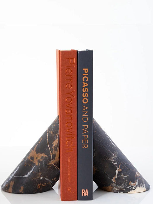 Sculpted Marble Bookends - Simprolos