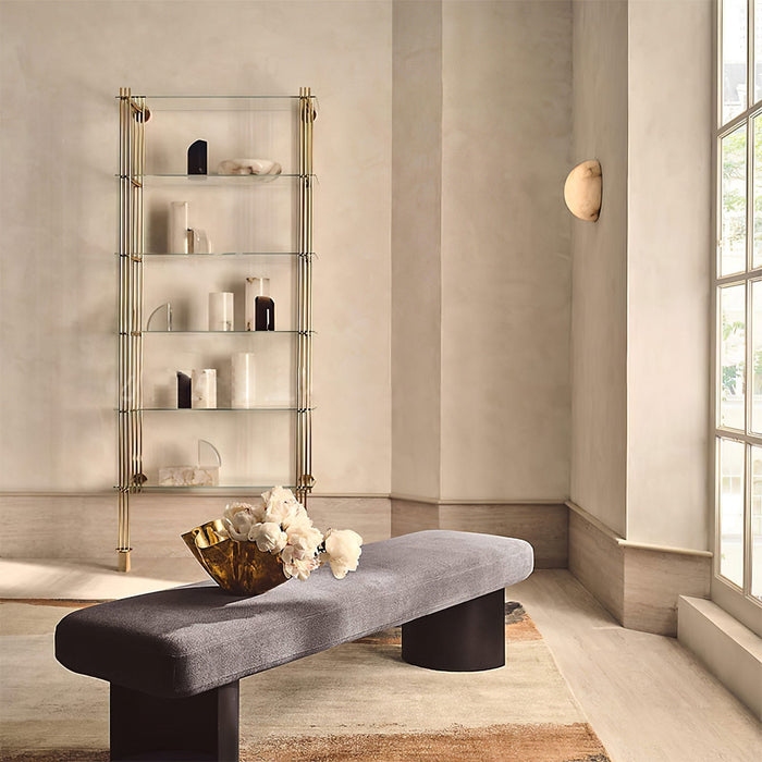 Semicircular Alabaster Wall Lamp - Simprolos
