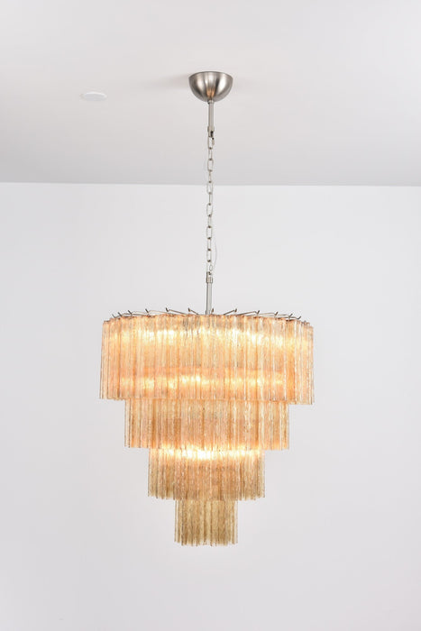 Serava Cascade Glass Chandelier - Simprolos