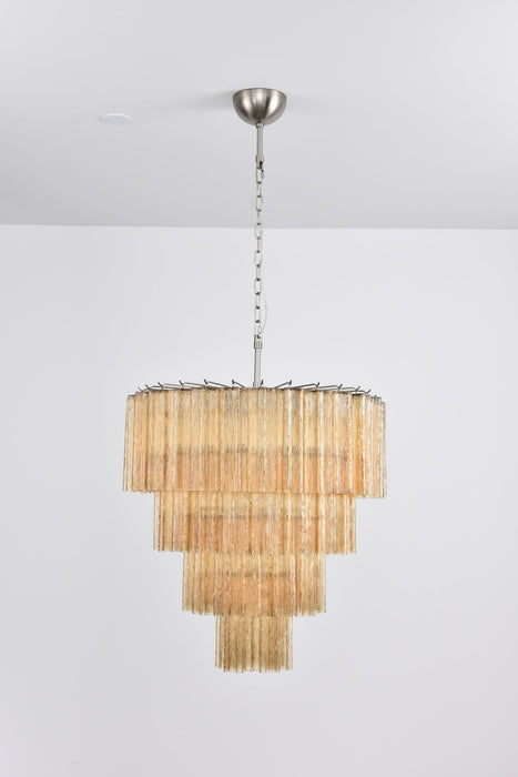 Serava Cascade Glass Chandelier - Simprolos