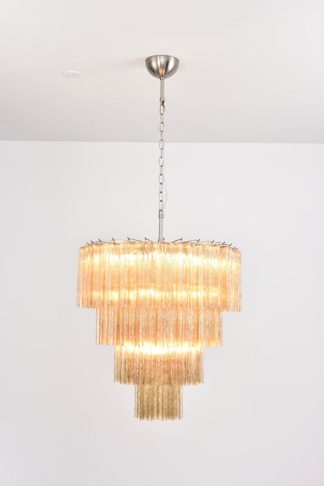 Serava Cascade Glass Chandelier - Simprolos