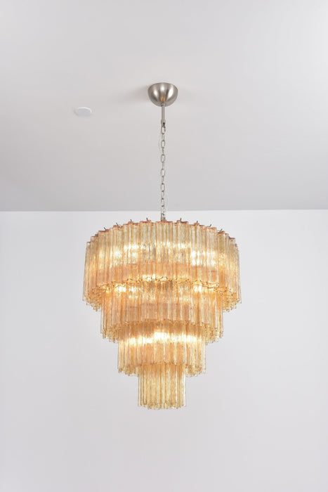 Serava Cascade Glass Chandelier - Simprolos