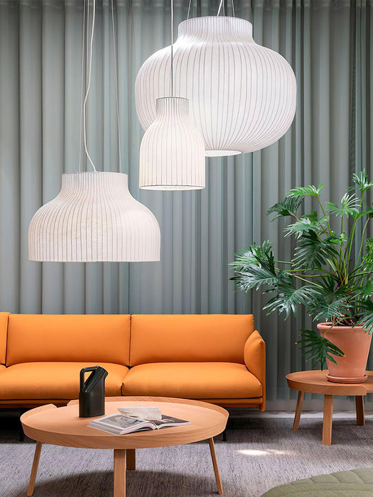 Serica Trio Silk Collection Pendant Lamp - Simprolos