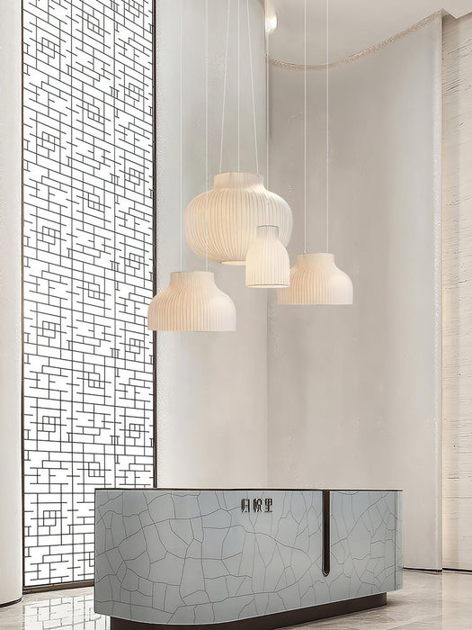 Serica Trio Silk Collection Pendant Lamp - Simprolos