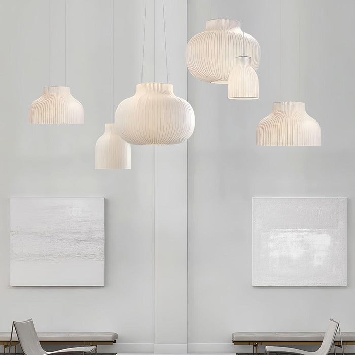 Serica Trio Silk Collection Pendant Lamp - Simprolos