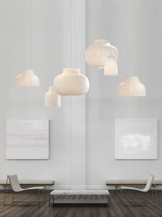 Serica Trio Silk Collection Pendant Lamp - Simprolos