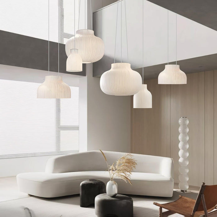 Serica Trio Silk Collection Pendant Lamp - Simprolos