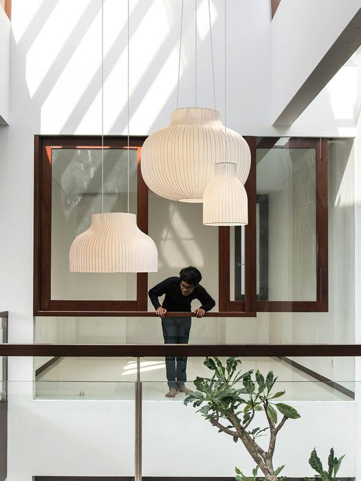 Serica Trio Silk Collection Pendant Lamp - Simprolos