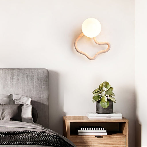 Serpentine Travertine Wall Sconce - Simprolos