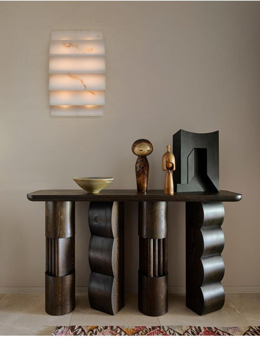 Serra Tiered Alabaster Sconce - Simprolos