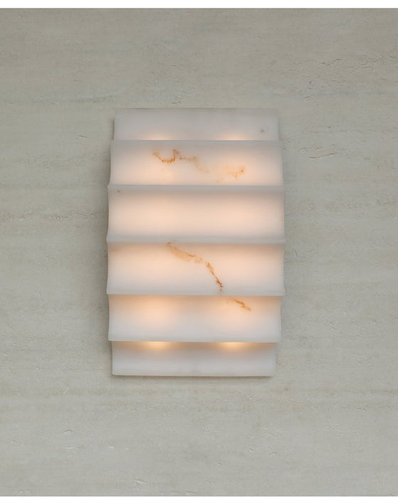 Serra Tiered Alabaster Sconce - Simprolos