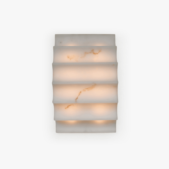 Serra Tiered Alabaster Sconce - Simprolos