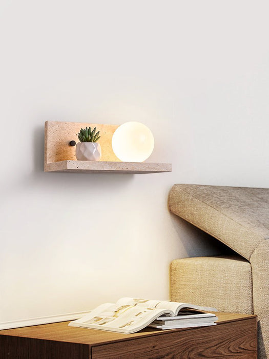 Shelf Travertine Sconce - Simprolos