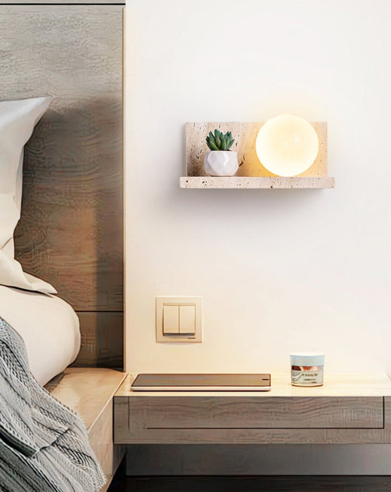 Shelf Travertine Sconce - Simprolos