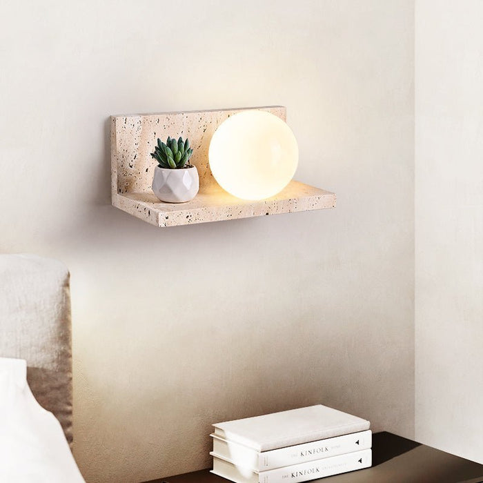 Shelf Travertine Sconce - Simprolos