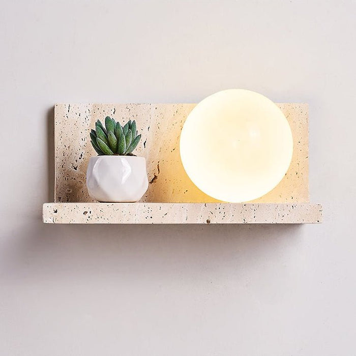 Shelf Travertine Sconce - Simprolos