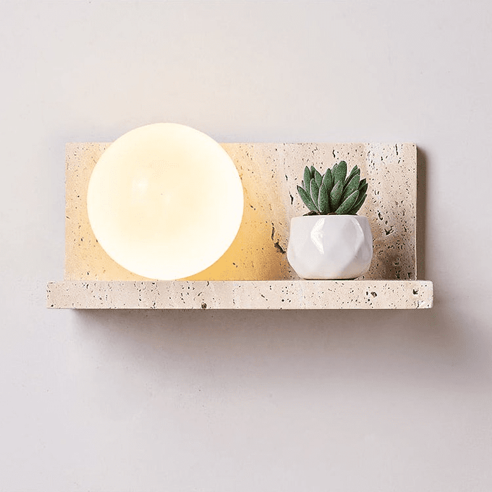 Shelf Travertine Sconce - Simprolos