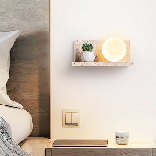 Shelf Travertine Sconce - Simprolos