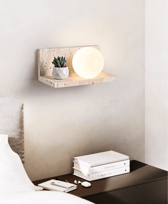 Shelf Travertine Sconce - Simprolos