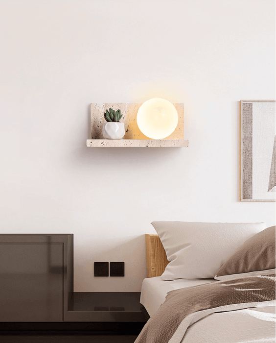 Shelf Travertine Sconce - Simprolos