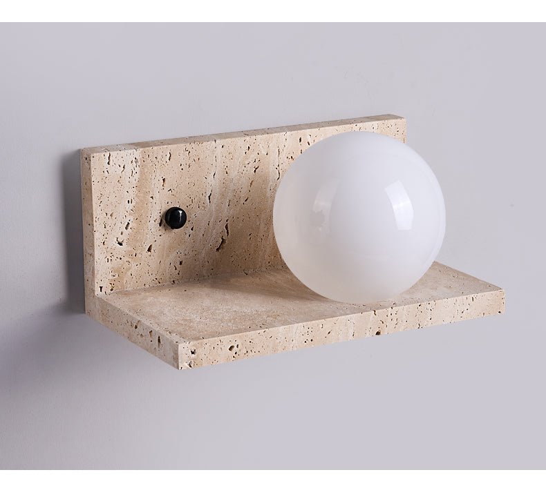 Shelf Travertine Sconce - Simprolos