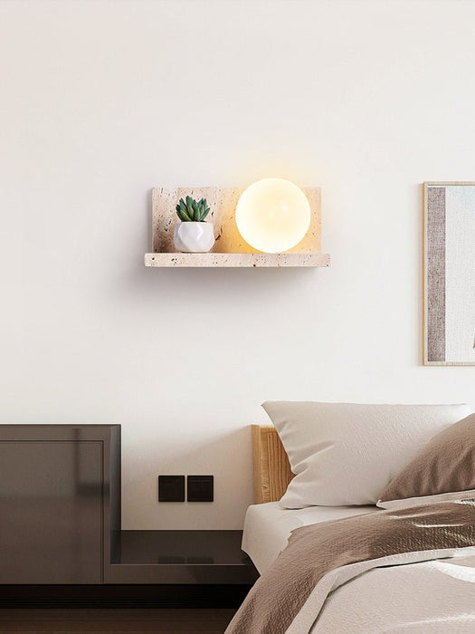 Shelf Travertine Sconce - Simprolos