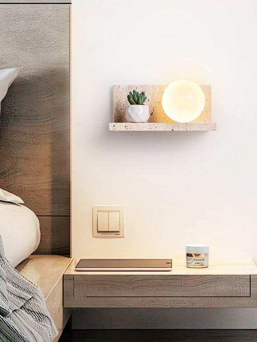 Shelf Travertine Sconce - Simprolos