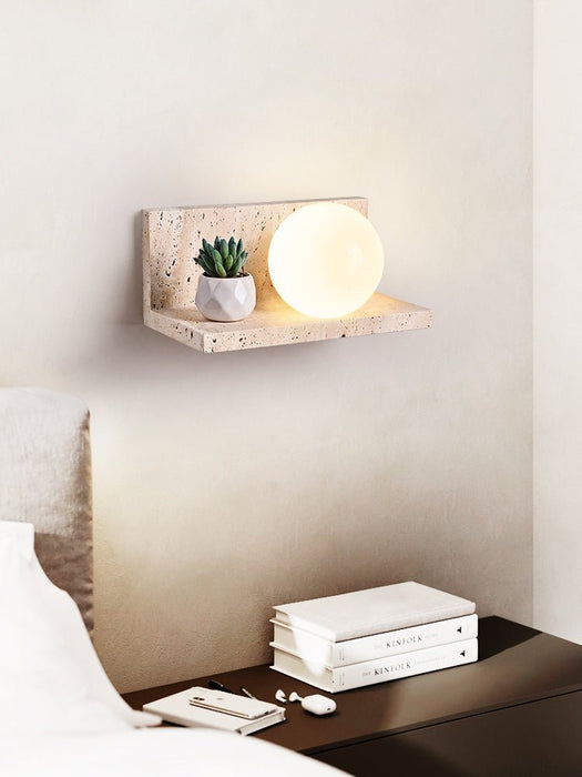 Shelf Travertine Sconce - Simprolos