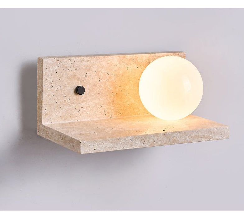Shelf Travertine Sconce - Simprolos