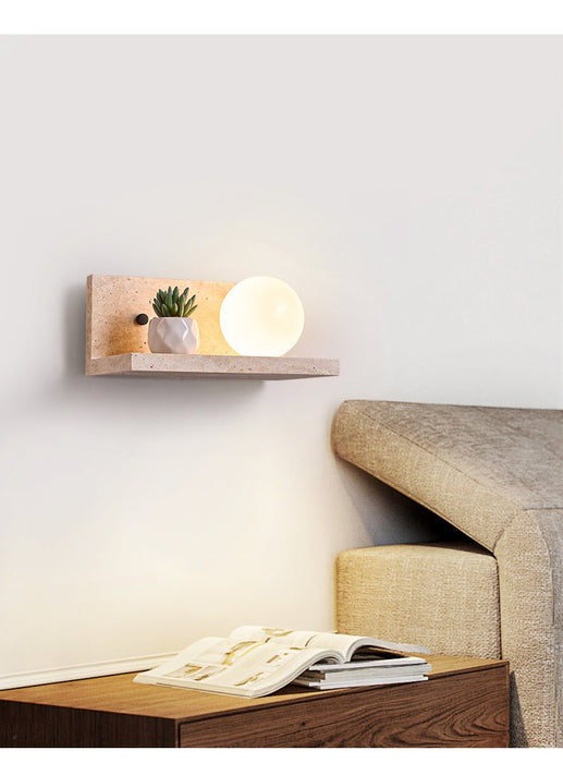 Shelf Travertine Sconce - Simprolos