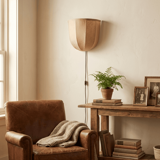 Sienna Linen Plug - in Wall Sconce - Simprolos
