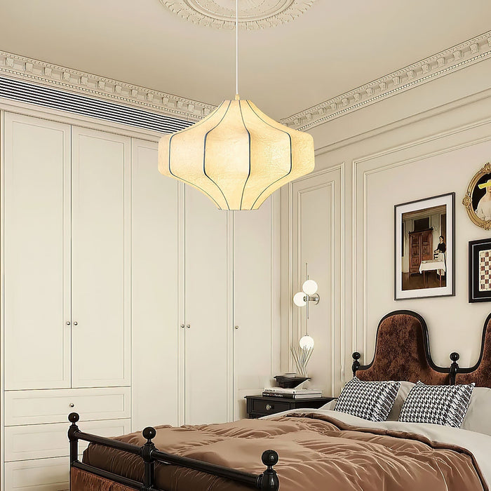 Silken Aura Silk Pendant Lamp - Simprolos