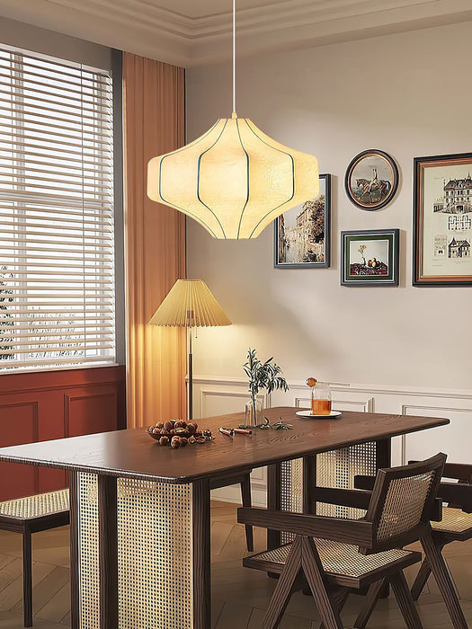 Silken Aura Silk Pendant Lamp - Simprolos