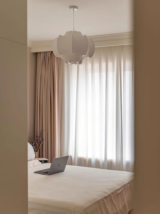 Silken Lotus Silk Pendant Lamp - Simprolos