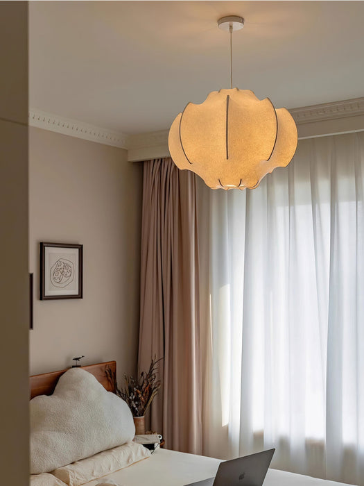 Silken Lotus Silk Pendant Lamp - Simprolos