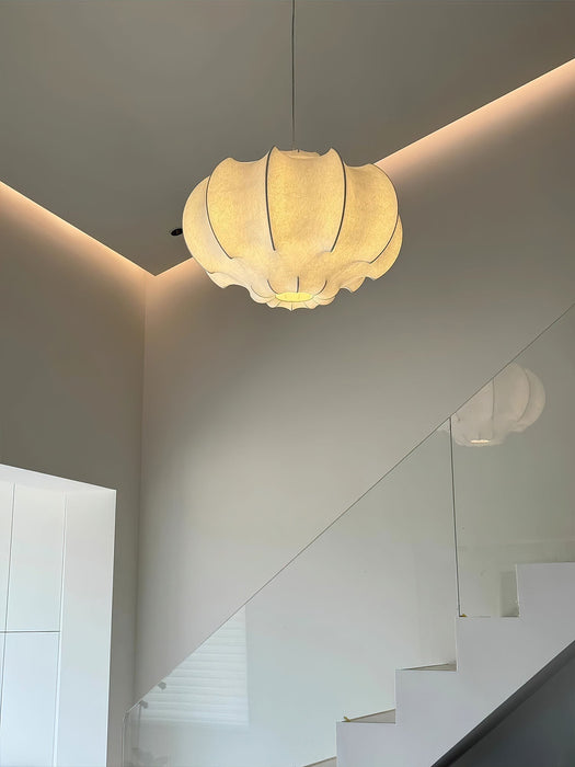 Silken Lotus Silk Pendant Lamp - Simprolos