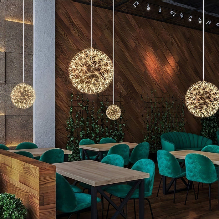 Silver Spark Ball Pendant Light - Simprolos