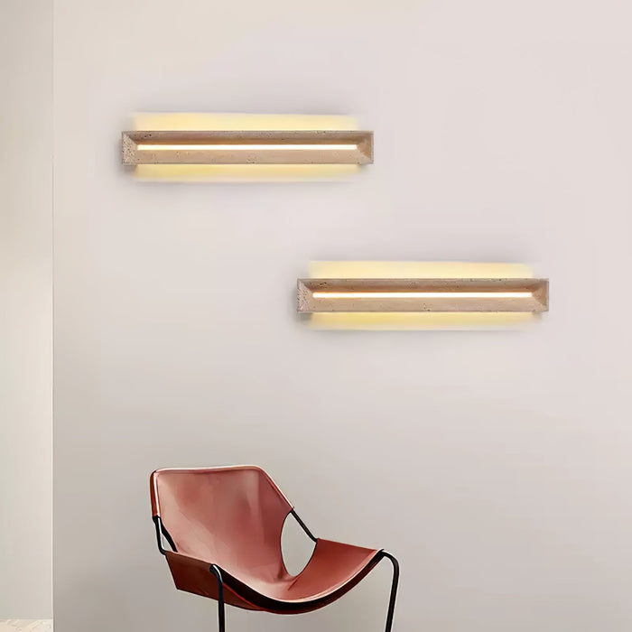 Solace Travertine Beam Wall Light - Simprolos