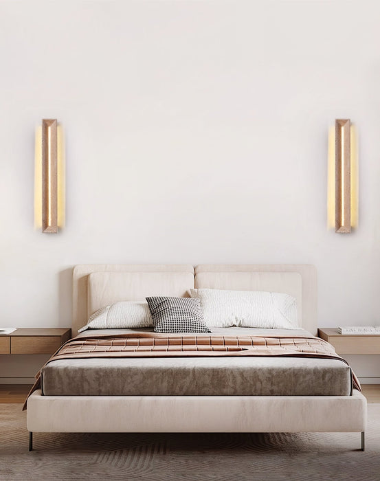 Solace Travertine Beam Wall Light - Simprolos